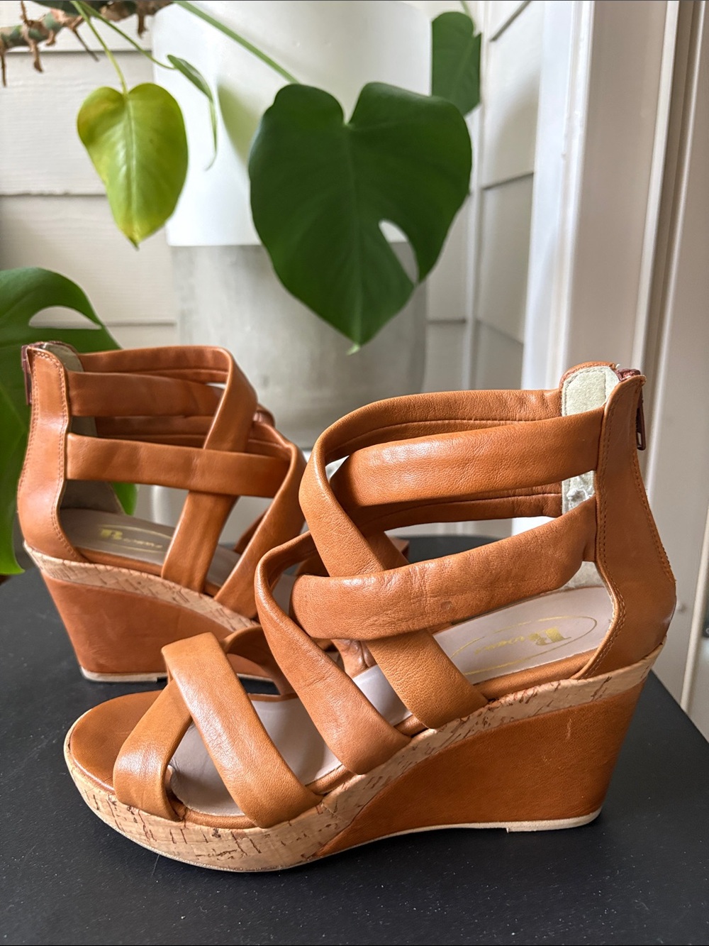 Browns Wedge Sandals, Gladiator | Cork | Platform | Cognac | Size 38 - Picture 5 of 16